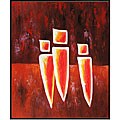 'Red Paradox' Oil Painting