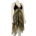 La Belle Junior's Yellow/ Black Handkerchief Dress