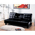 Black Barron Adjustable Sofa with Two Cup Holders