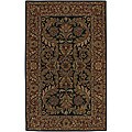 Hand-tufted Black/ Red Wool Rug (9' x 13')