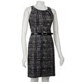 Eliza J Women's Grid Print Belted Sheath Dress