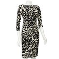 Eliza J Women's Black/ Ivory Floral Jersey Dress