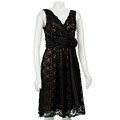 R&M Richards Women's Black/ Gold Lace Dress
