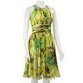 JS Boutique Women's Beaded Collar Silk Dress