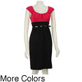 London Times Women's Stretch Ottoman Dress