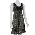 Cocomo Women's Black/ Ivory Lace Trim Dress