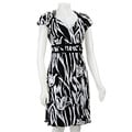 Cocomo Women's Black and White V-neck Dress