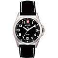 Swiss Military Men's Black Tomax Leather Strap Watch