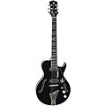 Luna Athena Deco Gazelle Semi-hollow Black Electric Guitar