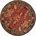 Handmade Red Wool Rug (5'9 Round)