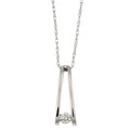 14k White Gold Diamond Stick-style Necklace