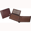 Joseph Abboud Men's Croc Leather Wallet