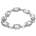 Chateau D' Argent Sterling Silver Green Amethyst Fashion Bracelet