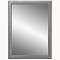 Modern Semi-Distressed Silver Mirror