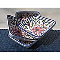 Tabarka Design Square Sauce Dishes (Tunisia)