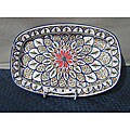 Tabarka Rectangle 13-inch Design Platter (Tunisia)