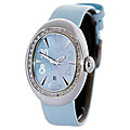 Locman Italy Diamond Nuovo Women's Light Blue Satin Strap Watch