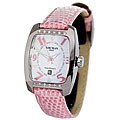 Locman Titanio Tonneau Women's Diamond Pink Lizard Strap Watch