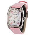 Locman Titanio Tonneau Women's Diamond Pink Satin Strap Watch