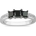 10k Gold 1ct TDW Black and White Diamond Ring (I-J, I2)