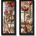 McConnell 'Floral Column I and II' Framed 2-piece Canvas Art Set