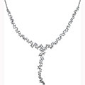 Sterling Silver Created White Sapphire Necklace