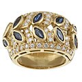 18k Gold Sapphire and 1ct TDW Diamond Estate Ring (I, SI1) (Size 6.5)