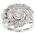 14k Gold 1/2ct TDW Diamond Estate Cocktail Ring (J, SI2) (Size 7.75)