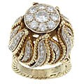 18k Gold 2 3/5ct TDW Diamond 1950s Estate Ring (I, SI1) (Size 8)