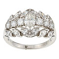 Platinum 2 1/10ct TDW Diamond Estate Ring (I-J, SI2) (Size 7.5)