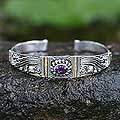 Silver Amethyst 'Paradise' Bracelet (Indonesia)