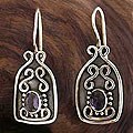 Silver Amethyst 'Fine Wine' Dangle Earrings (India)