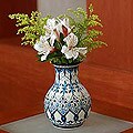 Ceramic 'Blue Art' Vase (Mexico)
