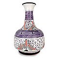 Ceramic 'Lilacs and Daisies' Vase (Mexico)