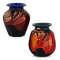 Set of 2 'Time Out' Ceramic Vases (Peru)