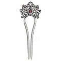 Silver Garnet 'Tiara' Hairpin (Indonesia)