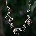 Goldplated Pearl 'Spring Dew' Flower Necklace (Brazil)
