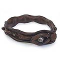 Leather and Silver 'Floating Flowers' Bracelet (Thailand)
