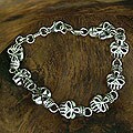 Sterling Silver Men's 'Deadly Smile' Bracelet (India)