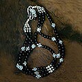 Sterling Silver 'Goddess Moon' Onyx and Moonstone Anklet (India)