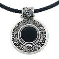 Sterling Silver 'Midnight Beauty' Onyx Necklace (Indonesia)