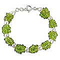 Pearl and Peridot 'Marshmallow and Lime' Beaded Bracelet (India)