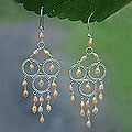 Pearl 'Rose Cascade' Chandelier Earrings (Indonesia)