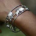 Pearl 'Iridescent Network' Cuff Bracelet (Indonesia)