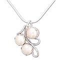 Sterling Silver 'Angelic Trio' Pearl Necklace (India)