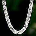 Sterling Silver 'Links Together' Chain Necklace (Indonesia)