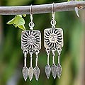 Sterling Silver 'Nature's Harmony' Chandelier Earrings (Thailand)