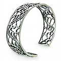 Sterling Silver 'Magic Garden' Cuff Bracelet (India)