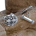 Sterling Silver 'Mughal Puzzle' Cuff Links (India)