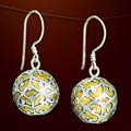 Sterling Silver and Brass 'Global Chic' Earrings (Indonesia)
